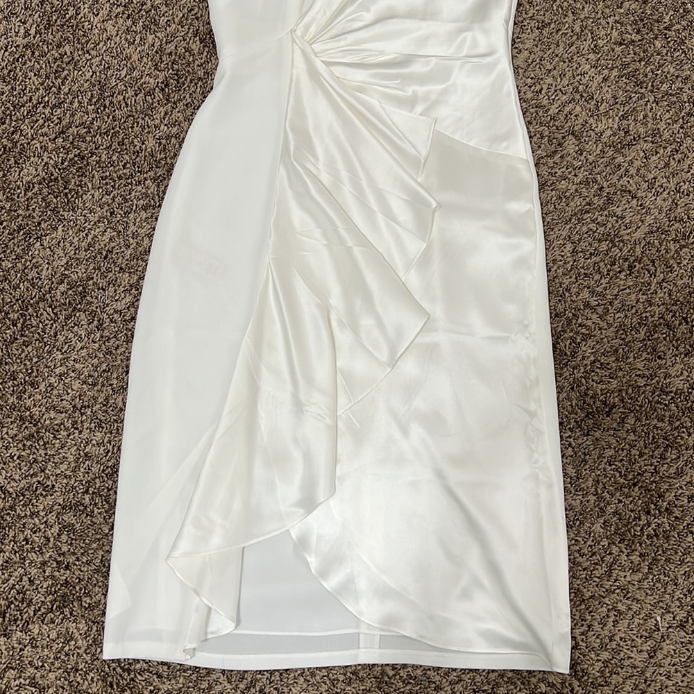 NWT 5a7 Clinq a Sept White Ruffle Dress - Picture 2 of 4